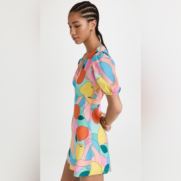 NWOT - STAUD - Mini Milla Dress - Citrus Kaleidoscope - Size 10 - Picture 5 of 10